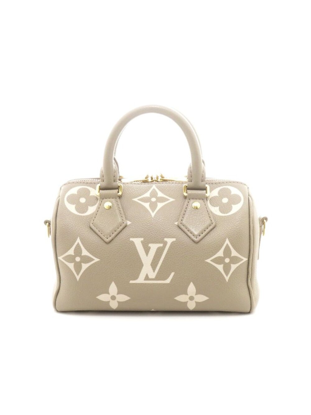 Louis Vuitton Mini Speedy Bicolor Monogram Empreinte Shoulder Bag Tourterelle